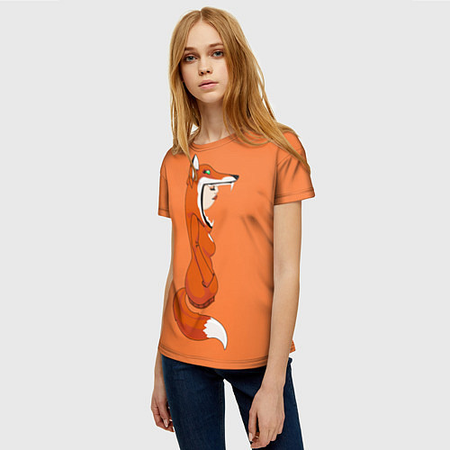 Женская футболка Барышня Лиса / 3D-принт – фото 3