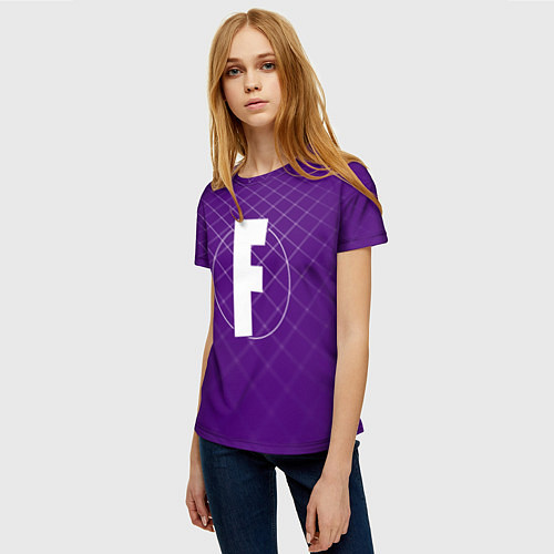 Женская футболка F – Fortnite / 3D-принт – фото 3