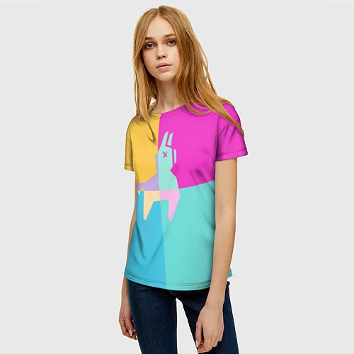 Женская футболка Fortnite Llama / 3D-принт – фото 3