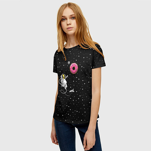 Женская футболка Homer Spaceman / 3D-принт – фото 3