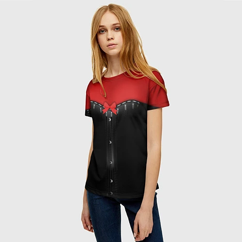 Женская футболка Кровавая ведьма / 3D-принт – фото 3