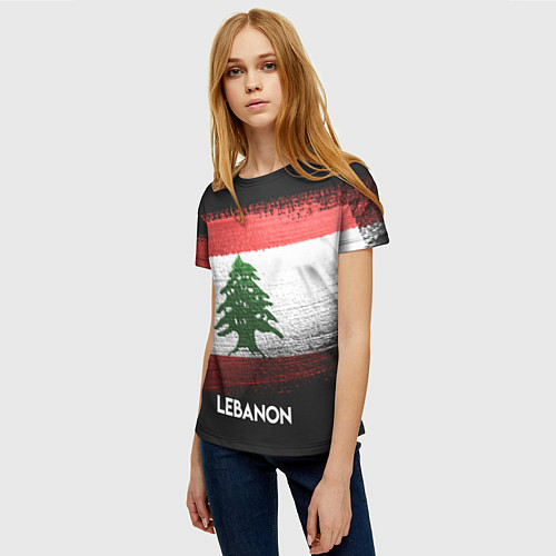 Женская футболка Lebanon Style / 3D-принт – фото 3