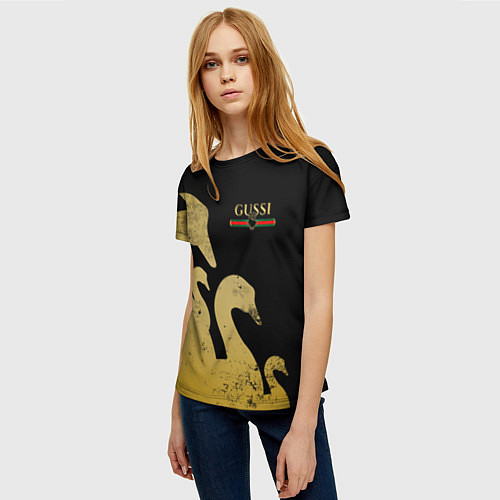 Женская футболка GUSSI: Gold Edition / 3D-принт – фото 3