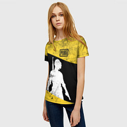 Футболка женская PUBG: Yellow Grunge, цвет: 3D-принт — фото 2