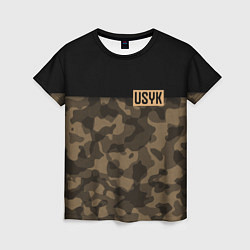 Футболка женская USYK Camo, цвет: 3D-принт