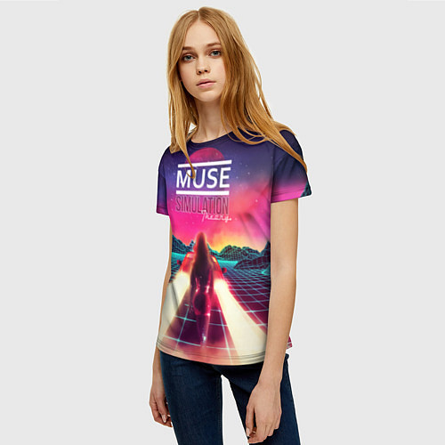 Женская футболка Muse: Simulation Theory / 3D-принт – фото 3