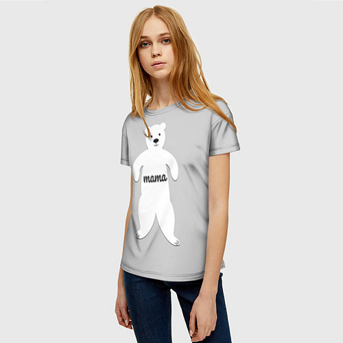 Женская футболка Mama Bear / 3D-принт – фото 3