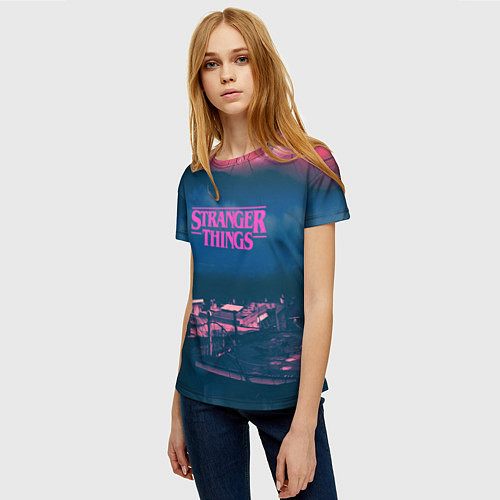 Женская футболка Stranger Things: Pink Heaven / 3D-принт – фото 3