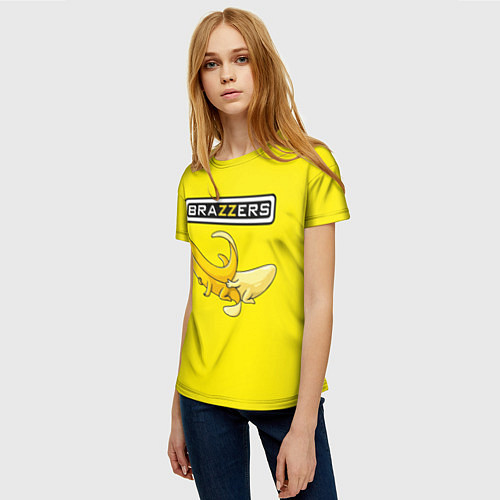 Женская футболка Brazzers: Yellow Banana / 3D-принт – фото 3