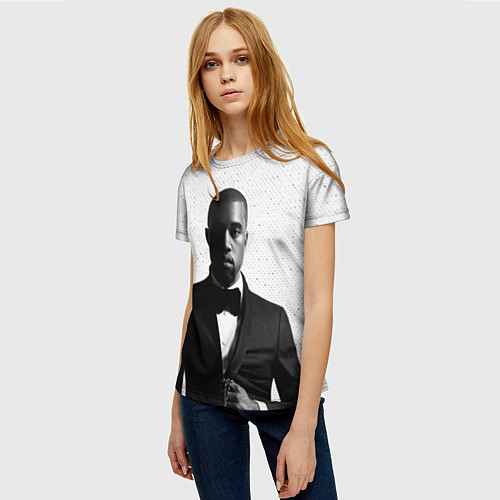 Женская футболка Kanye West: Halftone / 3D-принт – фото 3