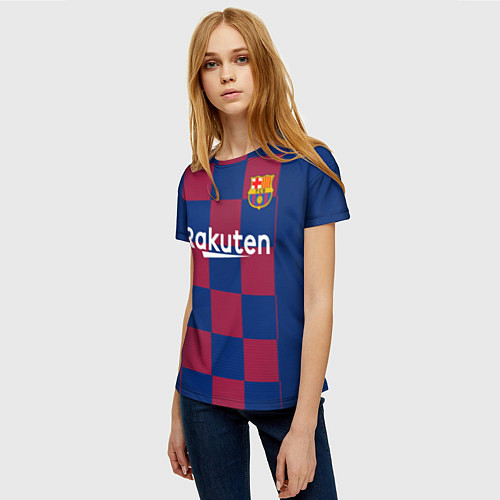 Женская футболка Messi home 19-20 season / 3D-принт – фото 3