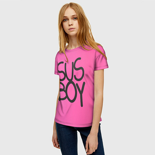 Женская футболка Susboy / 3D-принт – фото 3