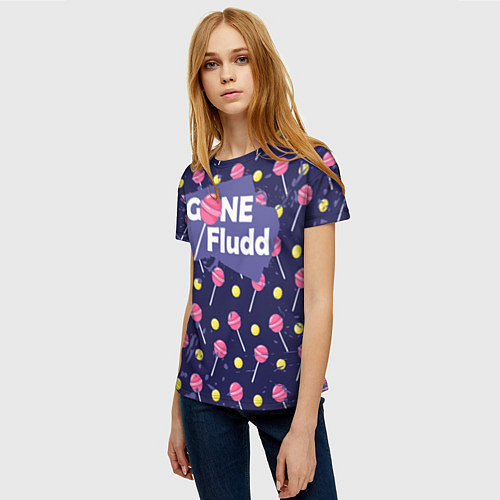 Женская футболка GONE Fludd / 3D-принт – фото 3