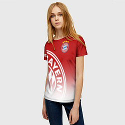 Футболка женская ФК Бавария, цвет: 3D-принт — фото 2