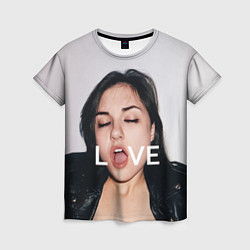 Футболка женская Sasha Grey: LOVE, цвет: 3D-принт