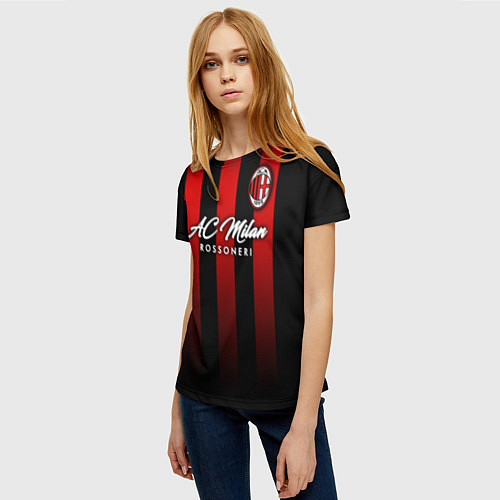 Женская футболка AC Milan / 3D-принт – фото 3