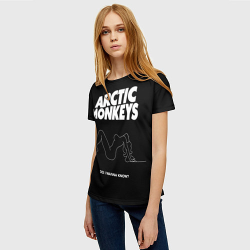 Женская футболка Arctic Monkeys: Do i wanna know? / 3D-принт – фото 3