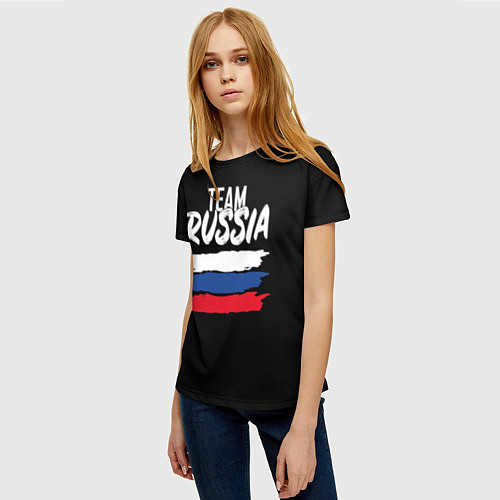 Женская футболка Team Russia / 3D-принт – фото 3