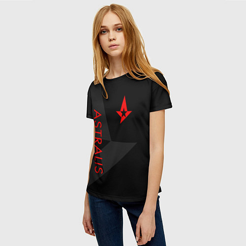 Женская футболка Astralis: Dark Style / 3D-принт – фото 3