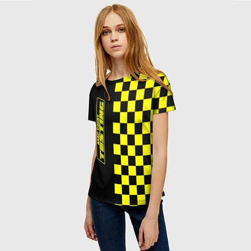 Женская футболка Testing ASAP Rocky: Yellow Grid / 3D-принт – фото 3