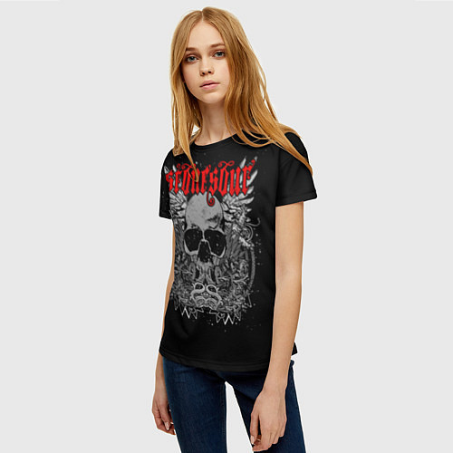 Женская футболка Stone Sour: Dark Skull / 3D-принт – фото 3