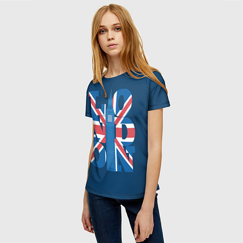 Женская футболка London: Great Britain / 3D-принт – фото 3