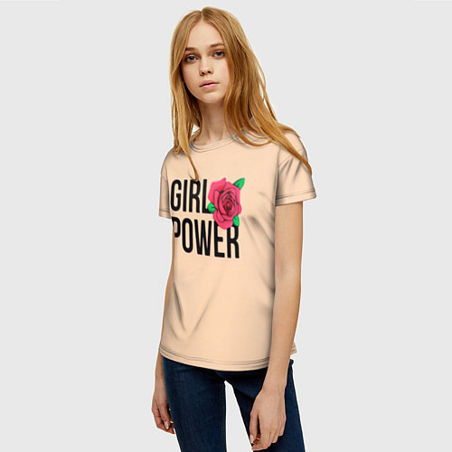 Женская футболка Girl Power / 3D-принт – фото 3