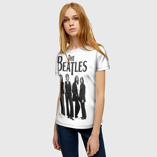 Женская футболка The Beatles: White Side / 3D-принт – фото 3