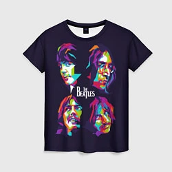 Футболка женская The Beatles: Art Faces, цвет: 3D-принт