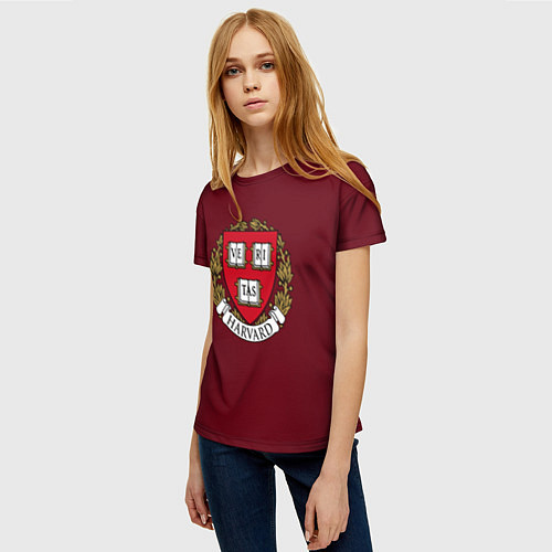 Женская футболка Harvard University / 3D-принт – фото 3
