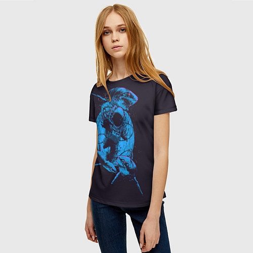 Женская футболка Dead Spaсe: Blue Style / 3D-принт – фото 3
