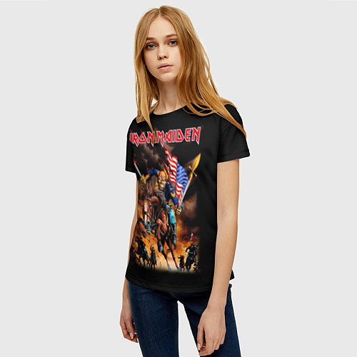 Женская футболка Iron Maiden: USA Warriors / 3D-принт – фото 3