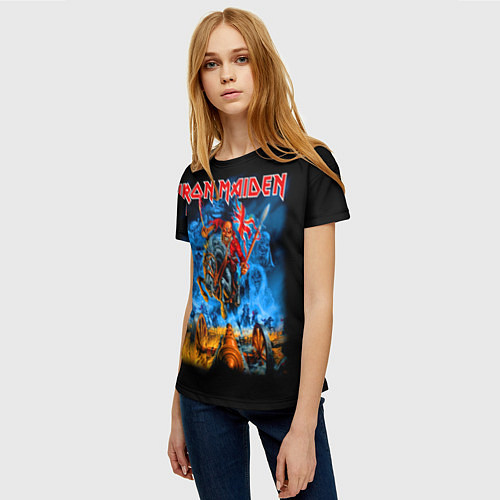 Женская футболка Iron Maiden: Great Britain Warriors / 3D-принт – фото 3