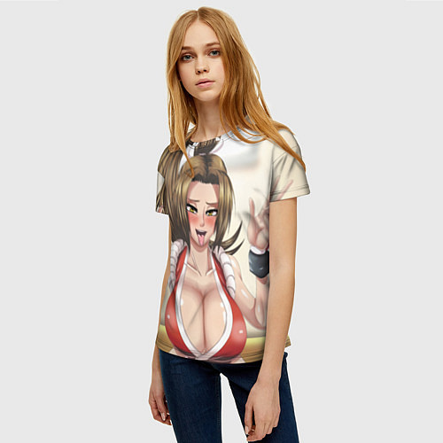 Женская футболка Май Сирануи boobs - sexy ahegao / 3D-принт – фото 3