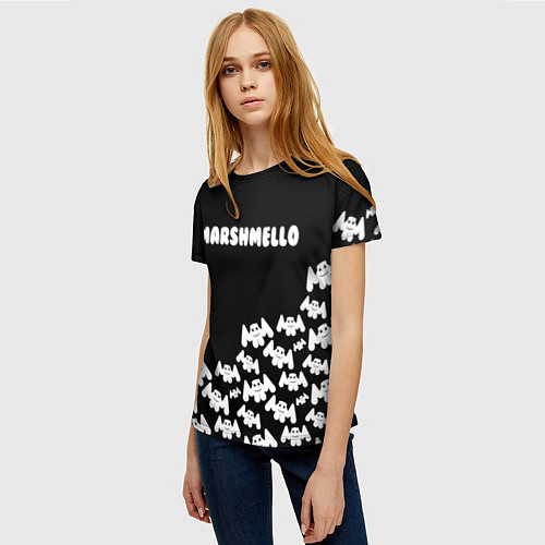 Женская футболка Marshmello: Dark Side / 3D-принт – фото 3