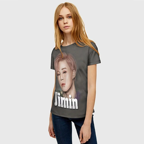 Женская футболка BTS Jimin / 3D-принт – фото 3