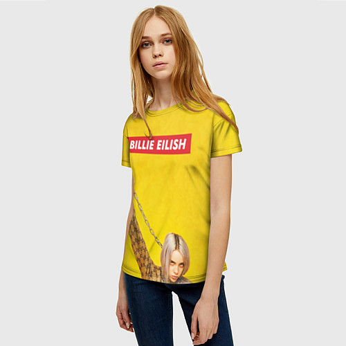 Женская футболка Billie Eilish / 3D-принт – фото 3