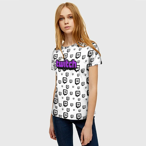 Женская футболка Twitch Online / 3D-принт – фото 3