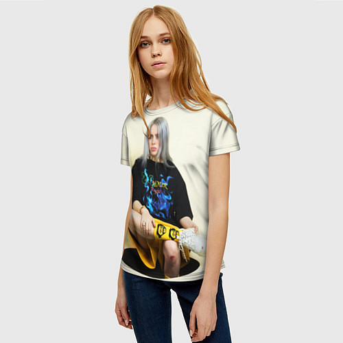 Женская футболка Billie Eilish: Lovely / 3D-принт – фото 3