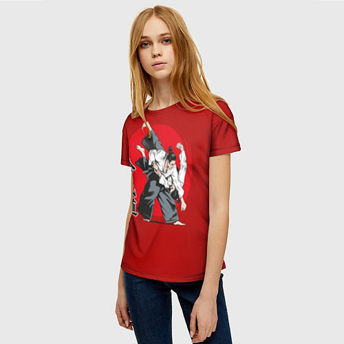 Женская футболка Бойцы айкидо / 3D-принт – фото 3