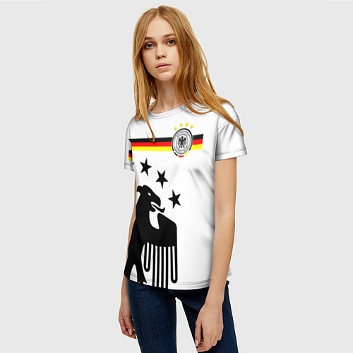 Женская футболка Сборная Германии / 3D-принт – фото 3