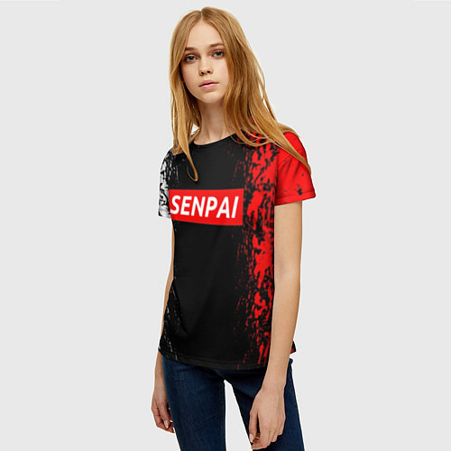 Женская футболка SENPAI / 3D-принт – фото 3