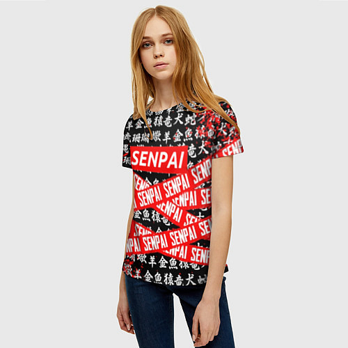 Женская футболка SENPAI / 3D-принт – фото 3