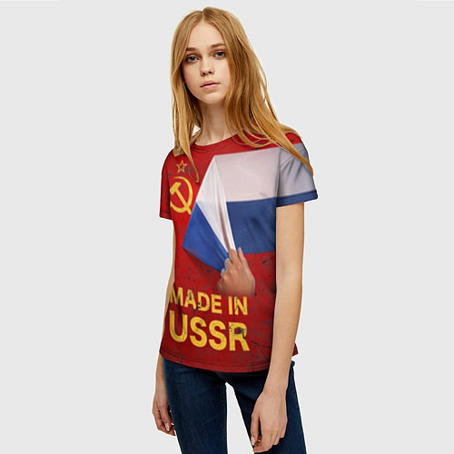 Женская футболка MADE IN USSR / 3D-принт – фото 3