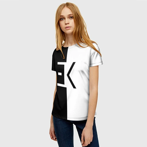 Женская футболка Егор Крид: ЕК / 3D-принт – фото 3