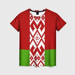 Футболка женская Беларусь флаг, цвет: 3D-принт