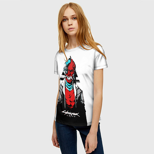 Женская футболка Cyberpubk 2077 / 3D-принт – фото 3