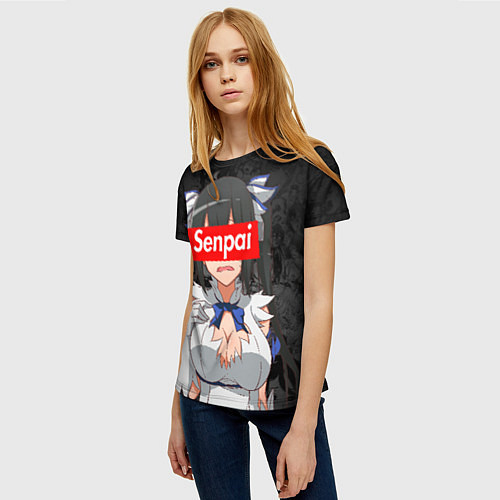 Женская футболка Senpai Boobs / 3D-принт – фото 3