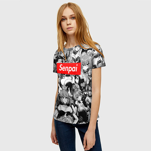 Женская футболка Senpai Bouzette / 3D-принт – фото 3