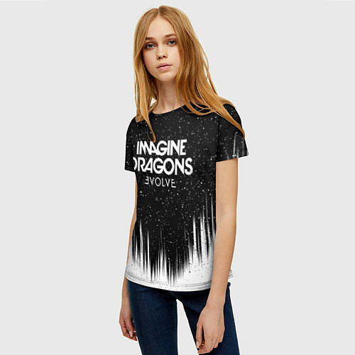 Женская футболка IMAGINE DRAGONS / 3D-принт – фото 3